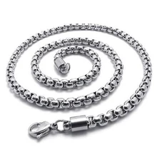 Jewelry Men necklace Stainless steel necklace silver 5 mm wide 55 cm long