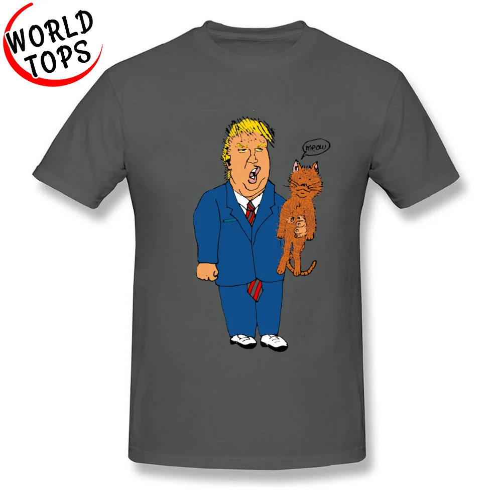 Funny Men Tops Shirt Trump  Cat Collector cosie T Shirts 100% Cotton Short Sleeve Printing Tops Shirts Crew Neck Trump   Cat Collector carbon