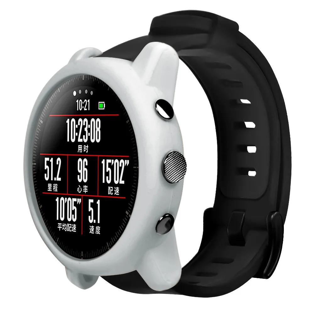 Силиконовый протектор для часов рамка корпуса для Xiaomi Huami Amazfit Strato 2 S спортивные часы 2 красочные замена полная защитная оболочка
