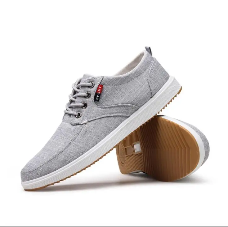 

Men's canvas shoes with low lace-up and versatile upper NA1-17