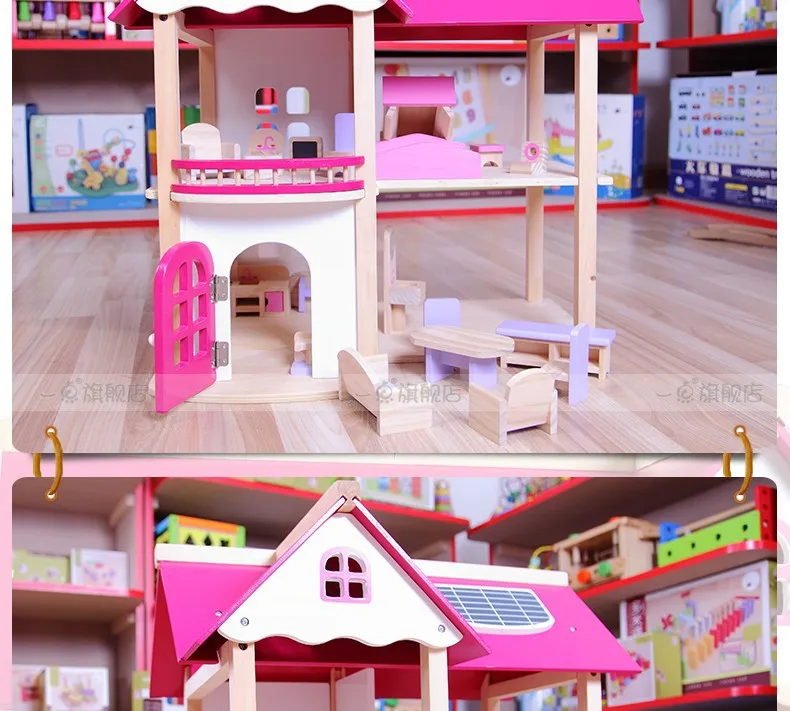 Детский игровой дом DIY игрушка деревянная вилла дом модель дома подарок для девочки, на 6 лет выше