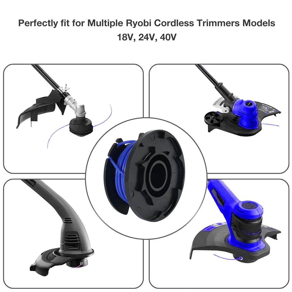 Триммерная веревка, сменная автоматическая линия подачи, струнный триммер, катушка для Ryobi One+ AC14RL3A для электрической газонокосилки, садовый инструмент