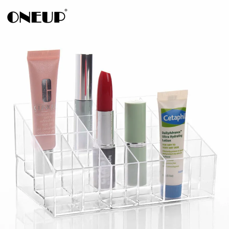 ONEUP 24 органайзер для хранения губная помада подставка для дисплея прозрачная акриловая косметичка органайзер для макияжа коробка для хранения