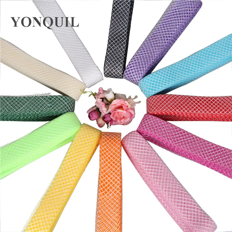 

New 4.5CM width Horsehair Mesh Crinoline Millinery Trimming fabric for women fascinator DIY accessories material 100yards/lot