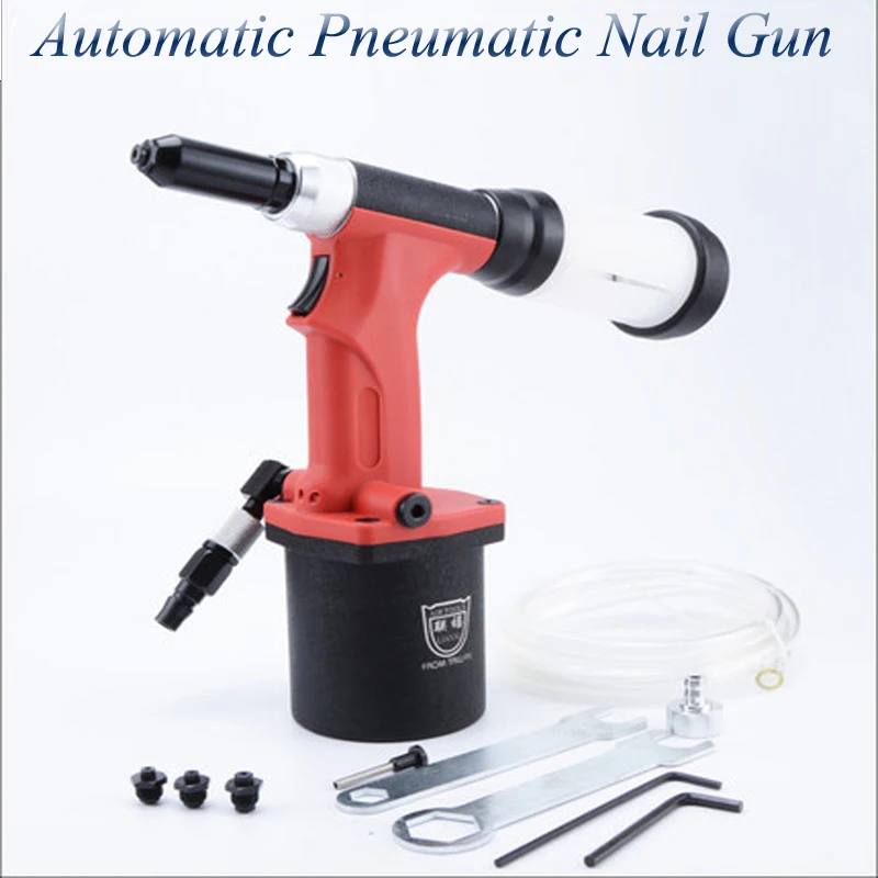 Pneumatic Nail Gun Strong Force Riveter Nailer Automatic Pneumatic
