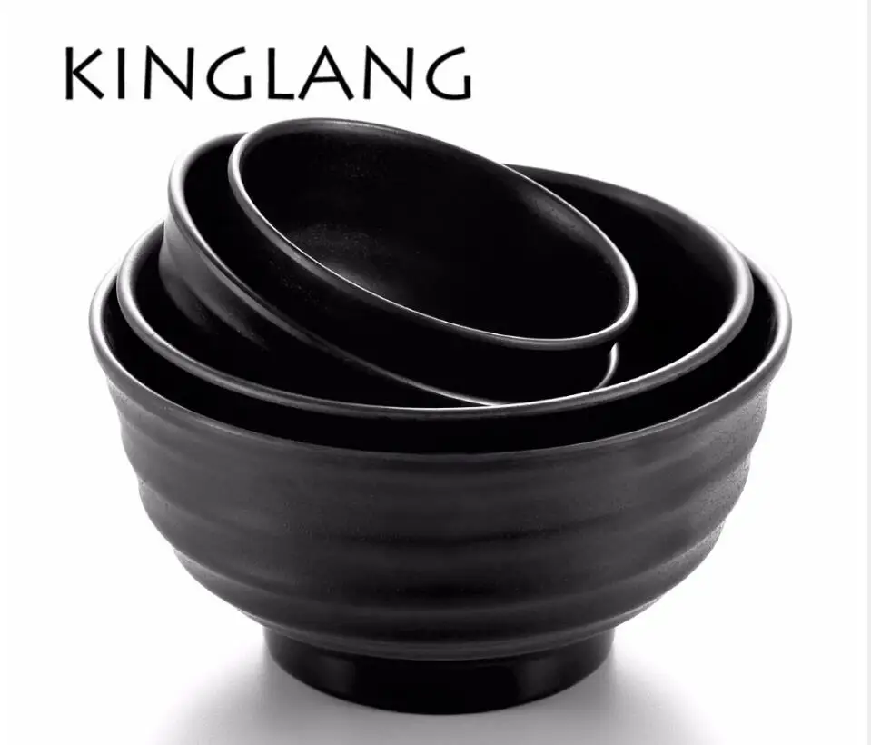 

4-Size Japanese Restaurant Big Plastic Melamine Deep Ramen Noodle Bowl Set Tableware