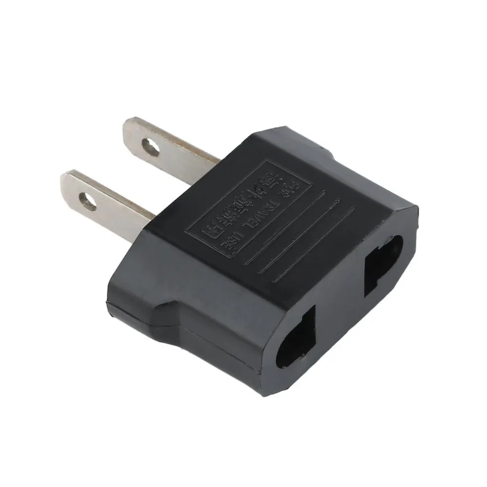Универсальный ЕС в США AC мощность Plug адаптер Путешествия конвертер Черный Путешествия стены зарядное устройство конвертер
