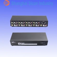8 Port Audio Video AV RCA Switch Switcher Selector 1 to 8 Ports Splitter Box EP