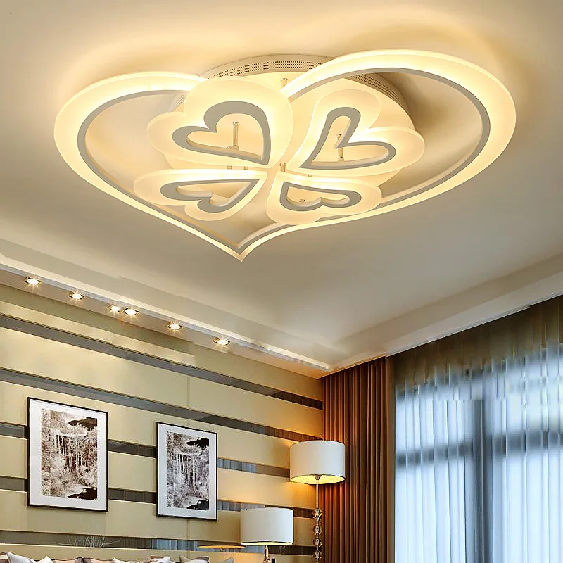 

Modern Kids Room LED Ceiling Lights AC85~260V creative heart type lampara de techo decoration lighting fixtures for baby bedroom