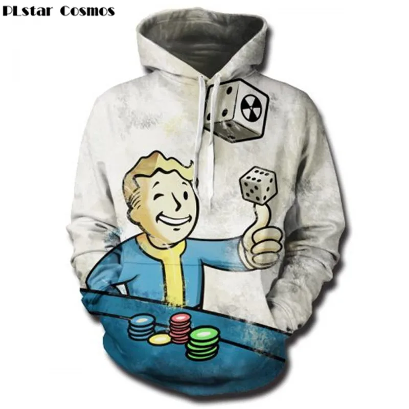 

PLstar Cosmos Fallout Finger Hoodies Sweatshirts men/women 3D Print Hooded Sweats Tops Streetwear Unisex hip hop Pullover