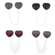 Сексуальная цепочка, покрытие для сосков, женское, в форме сердца, для груди, одежда для сосков, Стикини наклейки, прокладки для бюстгальтера