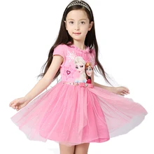 Monkids 2016 Summer Cartoon Baby Dress Lace Princess Dream Dress Cloak Princess Children’s Costumes Snowflake