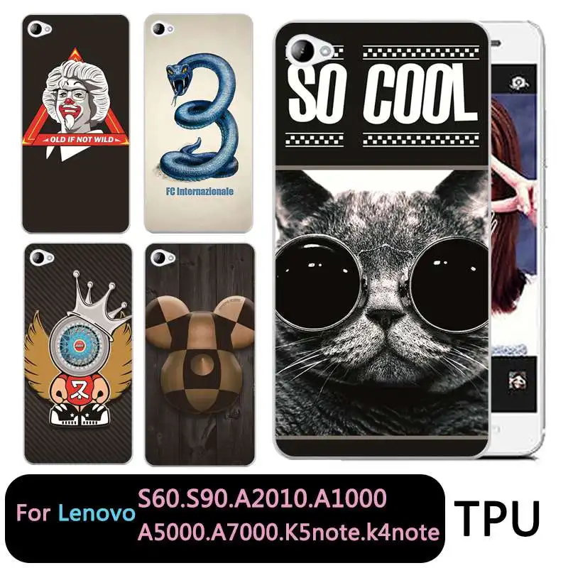 Qmswei мягкий прозрачный чехол для телефона из ТПУ Lenovo S60 S90 A2010 a1000 a5000 A7000 k5note k4note k3note