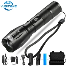 Мощный светодиодный светильник-вспышка 12000Lms T6/L2/V6, фонарь linterna, масштабируемый светильник, 5 режимов переключения, водонепроницаемый велосипедный светильник, аккумулятор 18650