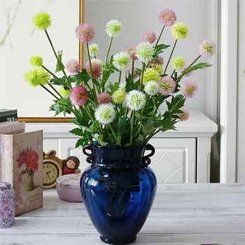 

6Pcs Fake Prick Dandelion (5 heads/piece) Simulation Plastic Dandelions for Wedding Home Showcase Decorative Artificial flowers