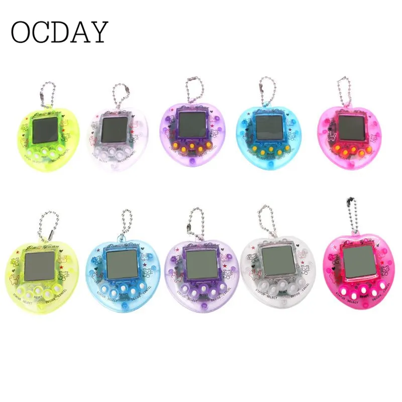 

Cute Heart Shape LCD Virtual Digital Pet Electronic Game Machine With Keychain