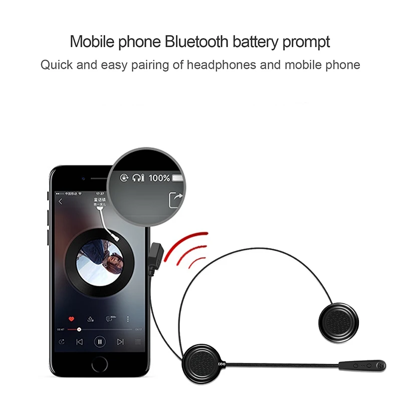 VicTsing Bluetooth Headset Earphone Motorcycle Wireless Helmet Headphones Speaker Intercom Handsfree Music for MP3 MP4 MOTO      (18)
