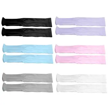 

2 Pcs Arm Sleeves Warmers Safety Sleeve Sun UV Protection Sleeves Long Arm Cover Cooling Warmer for Running Golf Cycling Summer