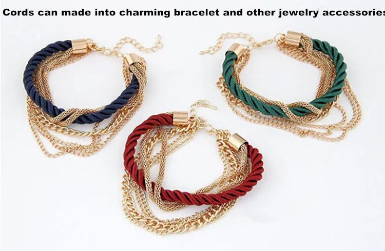 Fasmiley DIY Cord Jewelry findings 5 мм плетеная веревка мульти сплошной Цвет витая нить DIY аксессуары строка поставляет 10 м DS220