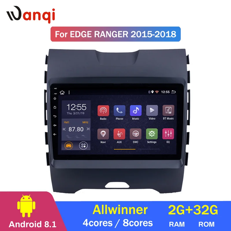 Top 2G RAM 32G ROM 9 inch Android 8.1 Car DVD Player for Ford EDGE ranger 2015-2018 Multimedia Navigation System 2