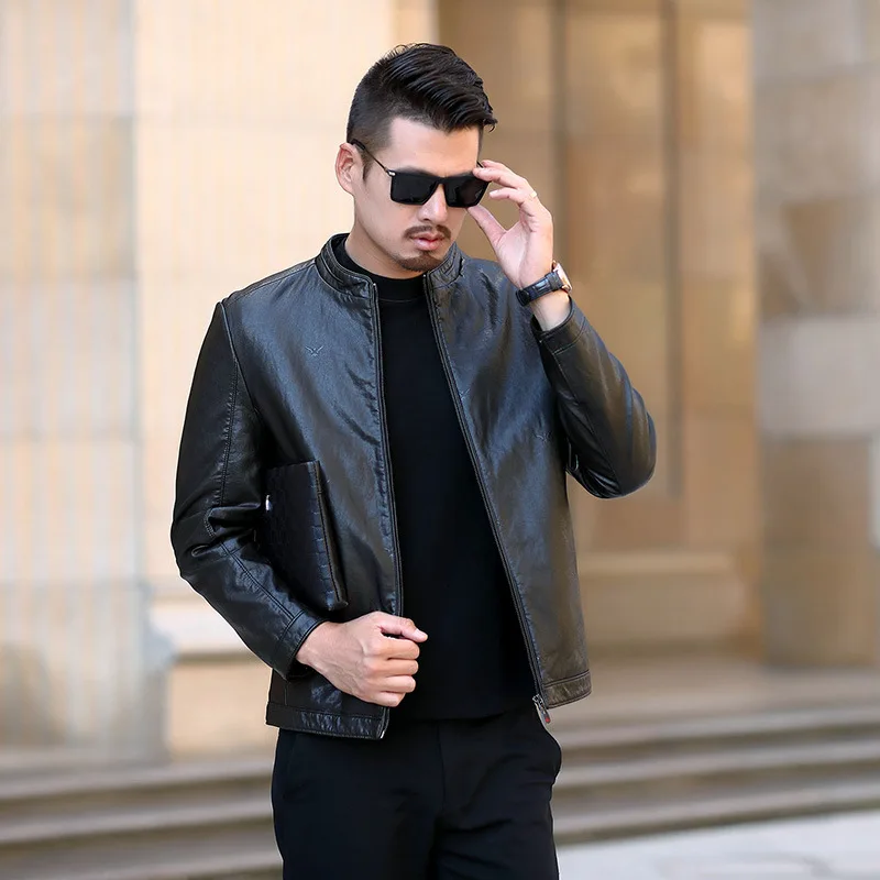 Faux Leather Jacket Men Spring Autumn High Quality Leather Jacket Male Leather Clothing Jaqueta De Couro Men PU Jacket Plus Size