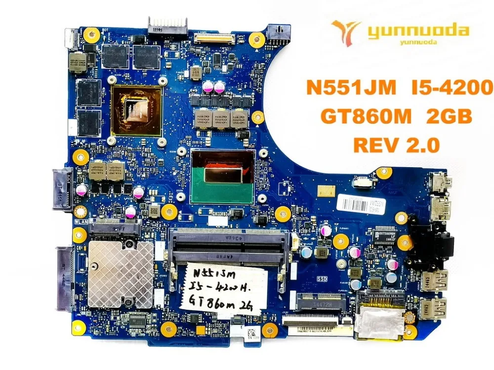 Оригинальный Для ASUS N551JM Материнская плата ноутбука N551JM I5-4200 GT860M 2 Гб REV 2,0 тестирование Хорошее Бесплатная доставка