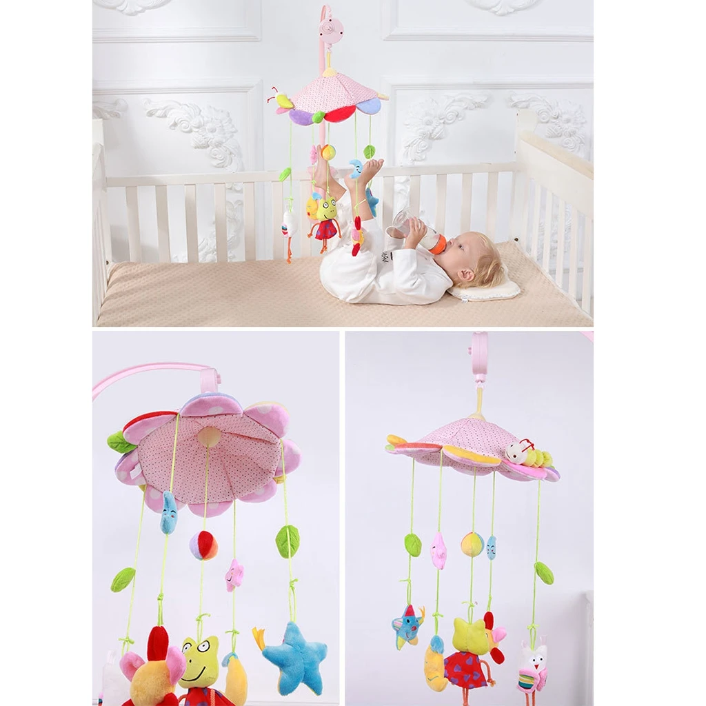 Baby Bed Bell Animal Musical Crib Mobile Hanging Rattles Kid Early Education Toys