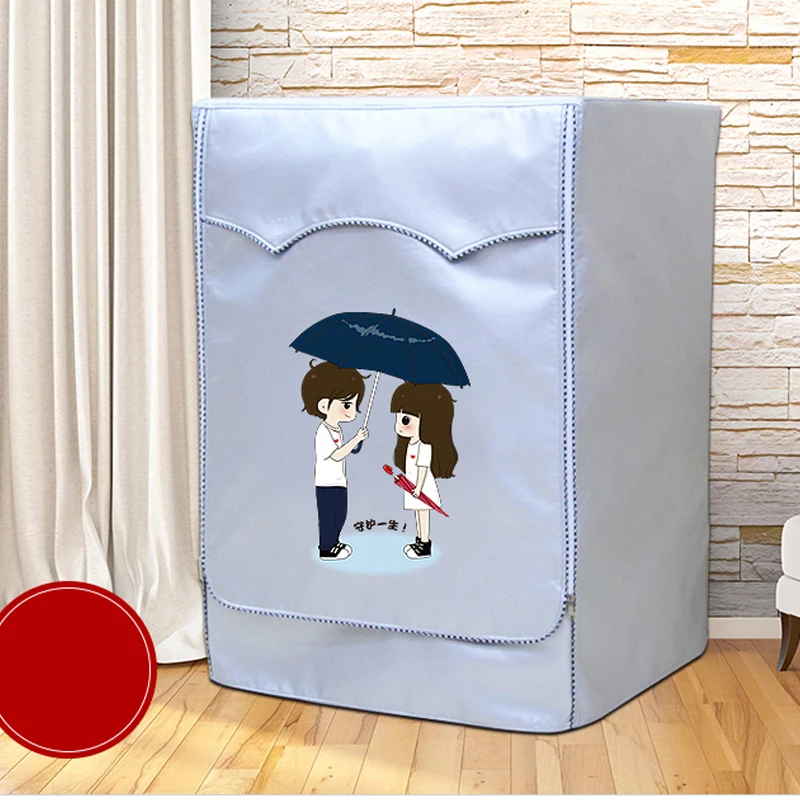 

SRYSJS Cover For Washing Machine Cartoon Silver Waterproof Washer Cover Drum Machine Sunscreen Home Dust Cover