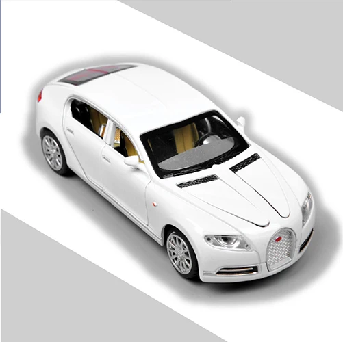 Veyron модели авто Pressofuso в Lega Modelli Brinquedos коллекция Tirare индиетро Giocattoli для I Bambini Regali дисплей - Цвет: White