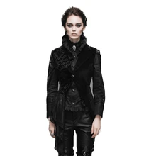 Панк готический женский бандажный жилет стимпанк дворцовый цветочный Асимметричный формальный жилет необычная одежда с заплатками