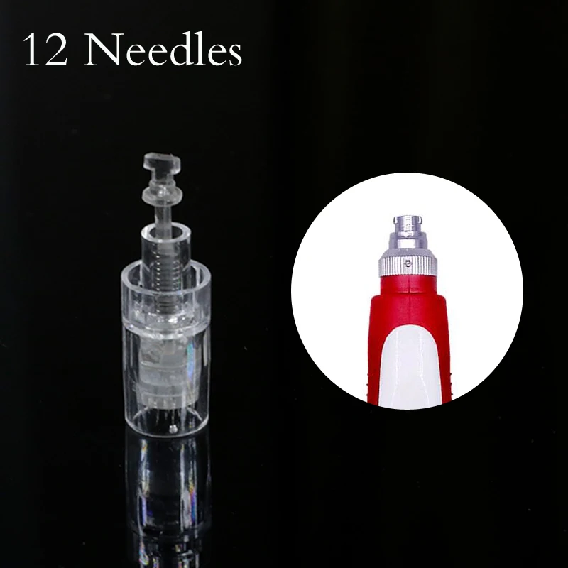 10pcs 12 pin Needles Derma pen Bayonet Cartridge for Electric Auto Microneedle Derma pen 12 pin Nano Needles Tips12