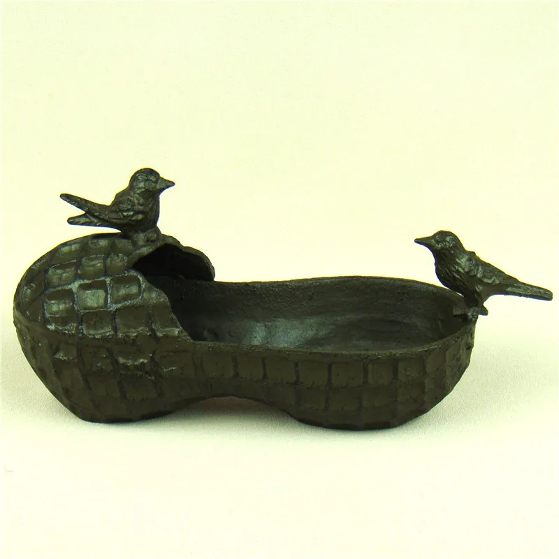 Foundry Iron Peanut Model Storage Box Decorative Metal Bird Lovers Figurine Home Organizer Bin Boutique Gift and Craft Ornament | Дом и сад