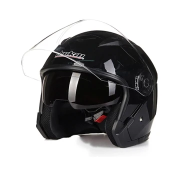 

JIEKAI 512 3/4 open face helmet double lens motorcycle helmet SAFETY MOTORBIKE HELMET four season helmet
