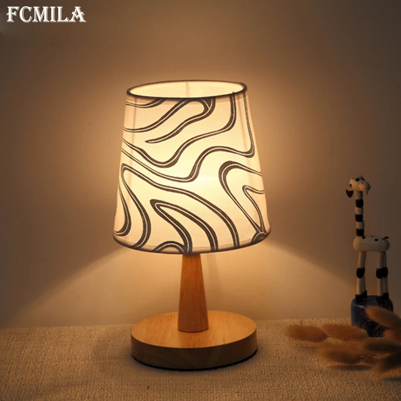 Desk Lights Retro Coffee Shop Table Lamp Wood Vintage Desk Lamps