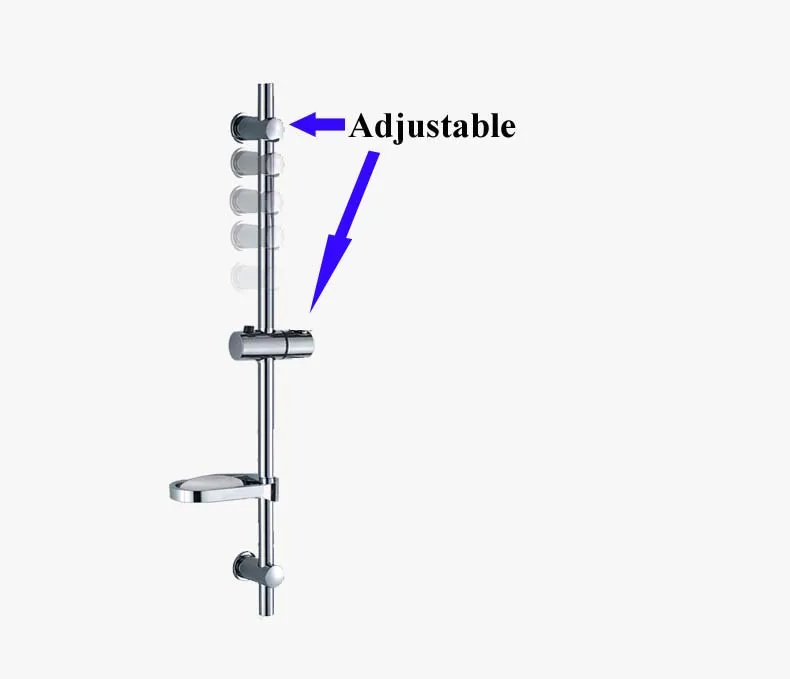 75 см душевая раздвижная штанга с мыльницей и держателем для душа
