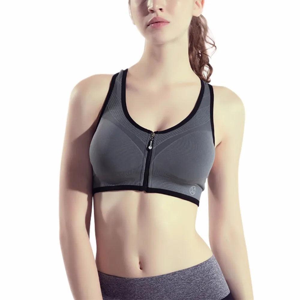 Women yoga sport bra wire free padded crop top gym fitness workout underwear shakeproof push up