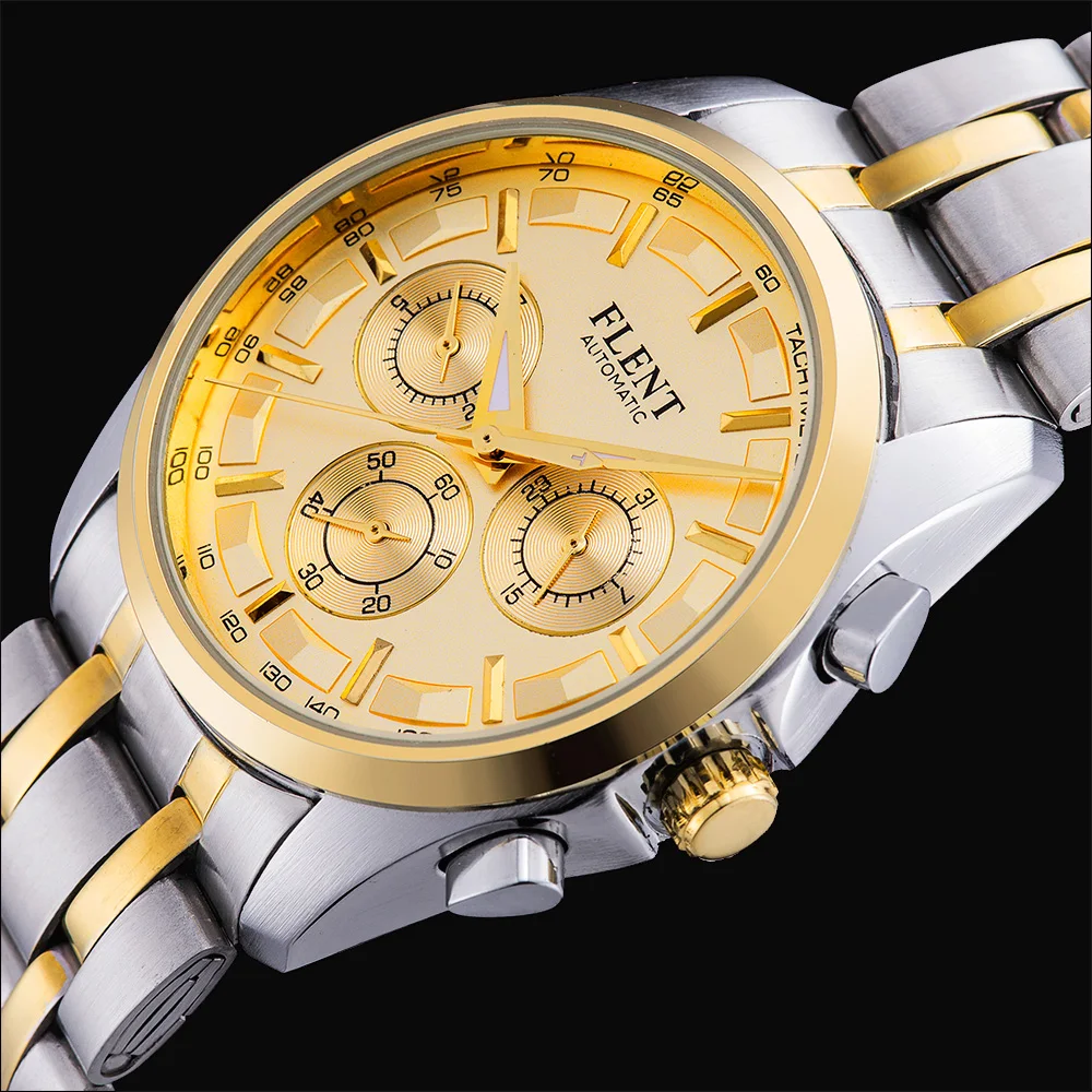 Fashion Mens Automatic Mechanical Business full steel watches luxury brand sport waterproof Stylish Casual clock relojes