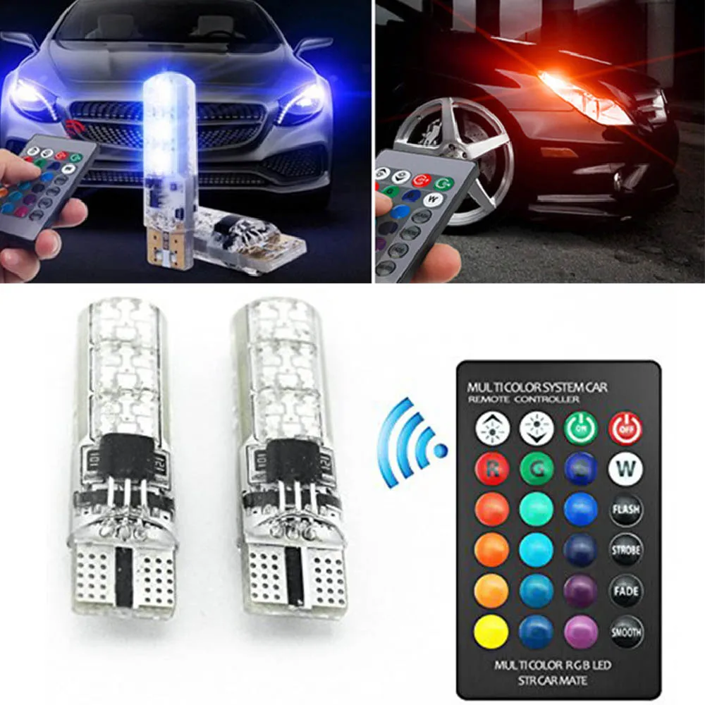 Y 5 комплектов/10 шт. 5050 SMD RGB светодиодный T10 194 168 W5W автомобильный клиновидный свет