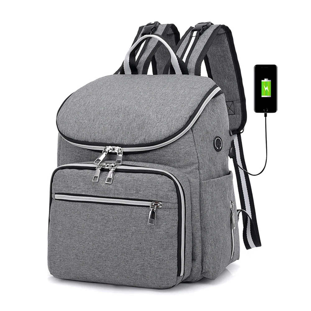 

Baby Diaper Backpack Trolley Practical Baby Care Bag Large Capacity Nursing Bag Maternity Mother Casual Solid Organizer