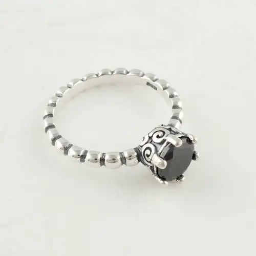 anello pietra nera pandora anello pietra nera pandora