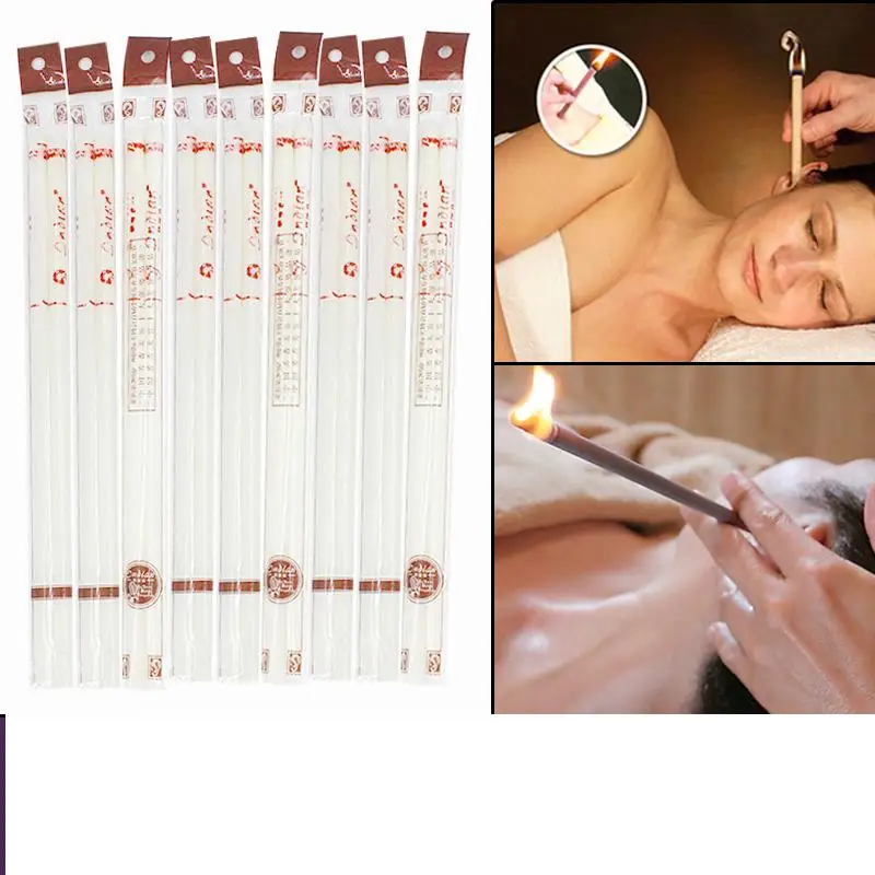 

50 pairs=100pcs/lot Beige Straight Pure Essential Oil Remove Earwax Beewax Ear Candle,Organic Ear Coning