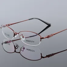 Очки оптом новые металлические очки оправа женские ультра легкие полурамки близорукость оправа Мода плоское зеркало