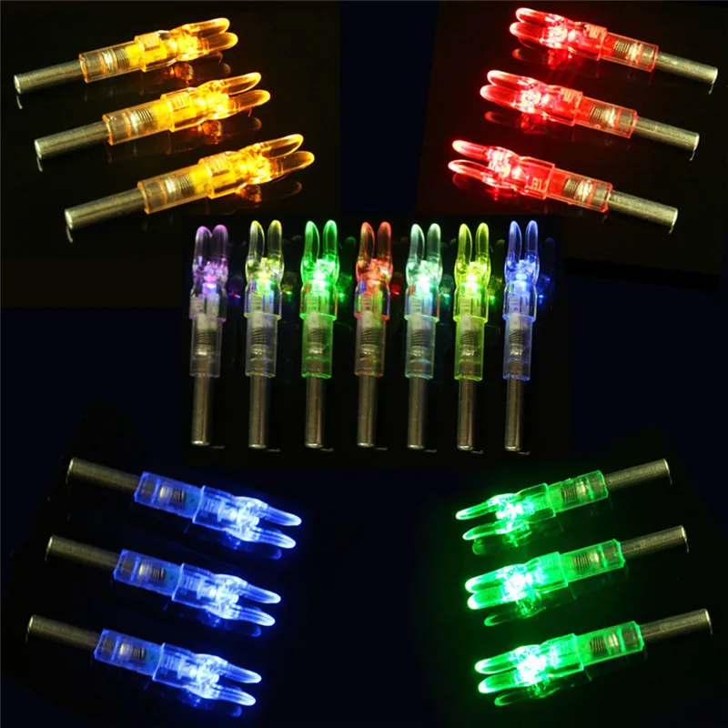 

3/6pcs Archery All Automatically Lighted Arrow Nock Bow String Activated No Tool Required LED Arrow Nocks for ID6.2mm Arrow