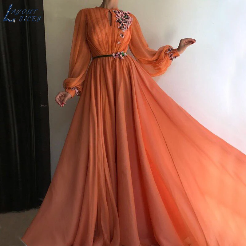 

SHJ345 Robe De Soiree Sexy Beach Evening Dresses 2019 Elegant Long Sleeves Muslim Dresses Prom Gowns Boho O-neck Celebrity