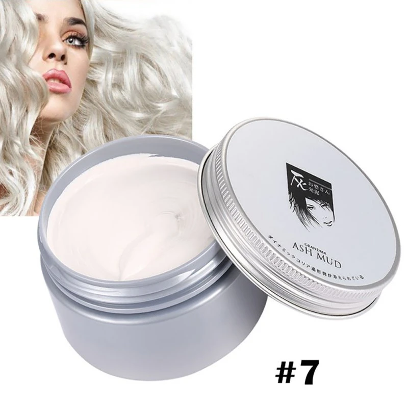 Gecici Krem Sac Boyasi Diy Buyukanne Gri Sac Rengi Balmumu Camur Harajuku Tarzi Sac Boyama Modelleme Moda Sekillendirici Araclari 7 Renk Temporary Hair Dye Cream Hair Color Waxhair Dye Cream Aliexpress
