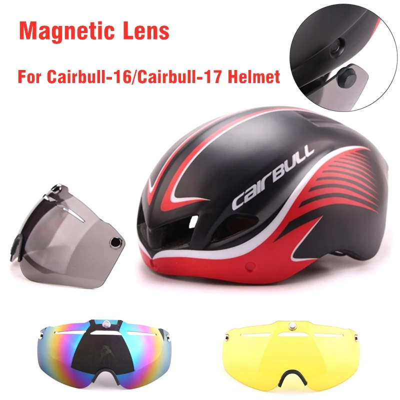 Cairbull велосипедный шлем объектив Aero Road велосипедный шлем TT очки шлем магнитные линзы Желтый/цветной/серый/прозрачные очки
