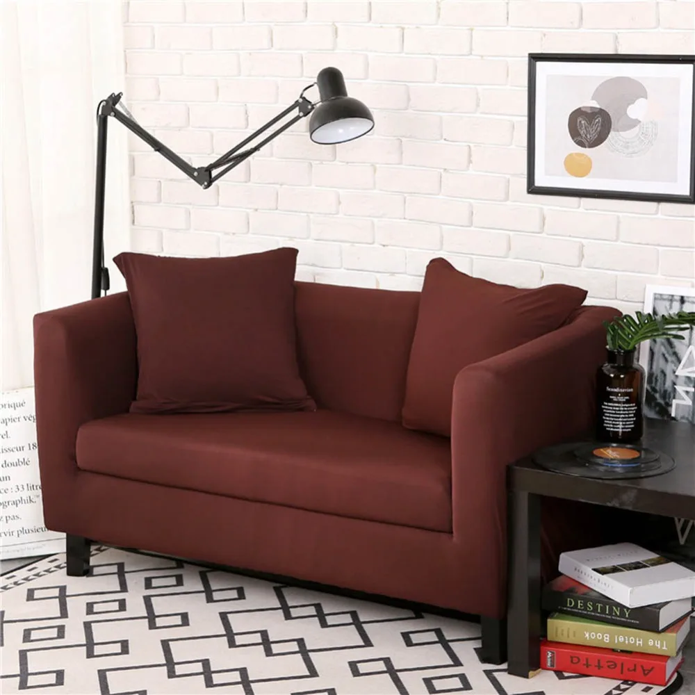 Meijuner Sofa Cover сплошной цвет эластичный чехол нескользящий тканевый диван-Чехол Набор все включено Пылезащитный для гостиной отеля