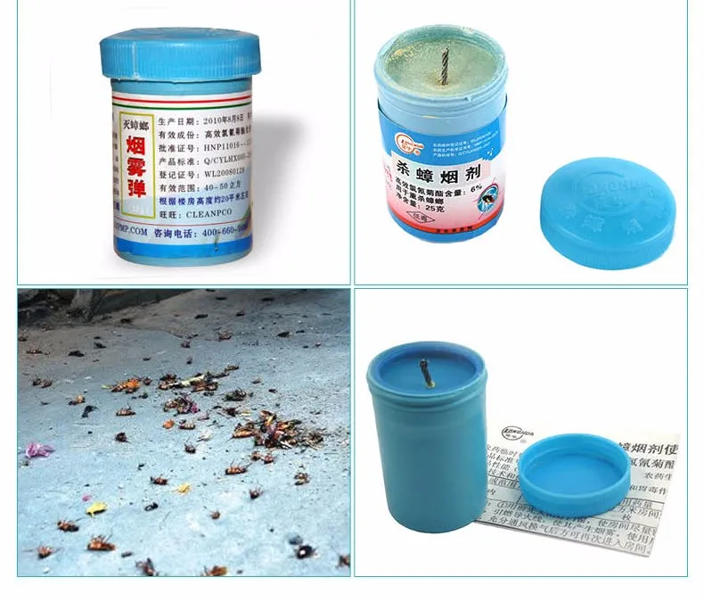 4pcs/lot Powerful Effective Cockroach Killing Smoke Bomb Cockroach