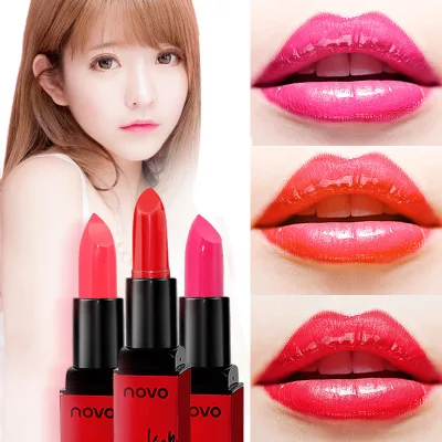 

NOVO Brand Waterproof Red Color Matte Lipstick Nude Matt Labial Baton Makeup Long Lasting Lip Gloss Tint Beauty Make Up Cosmetic