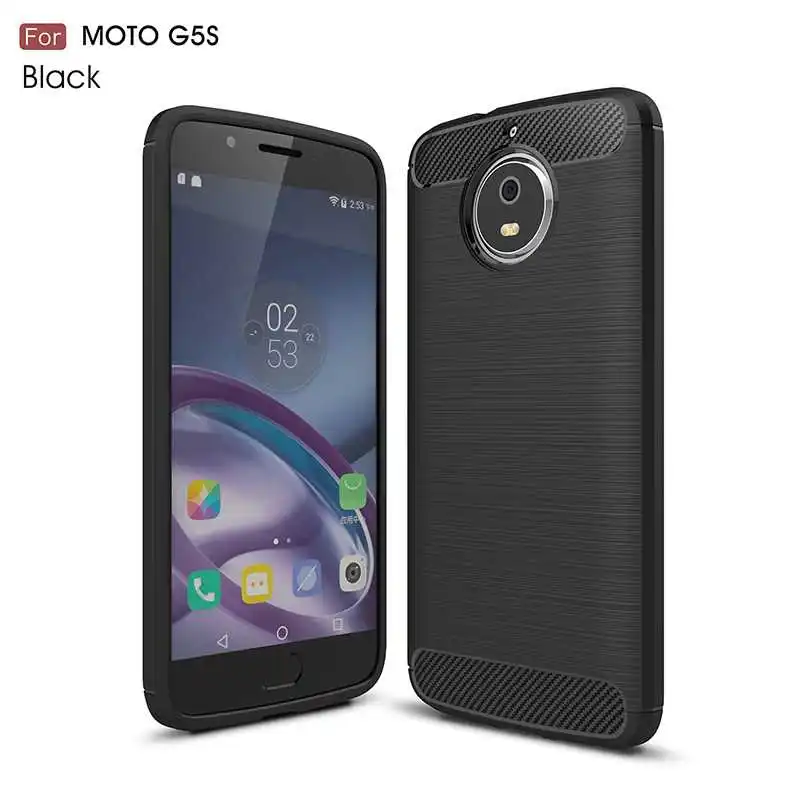 Модный противоударный мягкий силиконовый чехол Mokoemi 5," для Motorola Moto G5s, чехол для Motorola Moto G5S Plus, чехол для телефона - Цвет: Black
